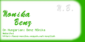 monika benz business card
