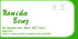 monika benz business card